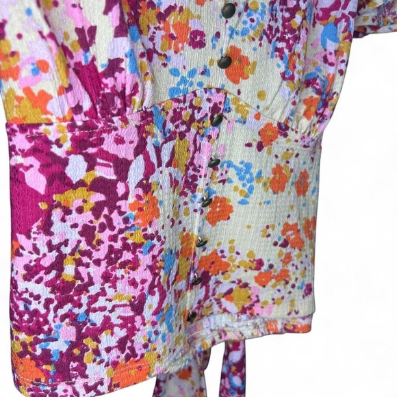 🌸Anthropologie Flutter Hem Floral Top - M🌸 - Picture 7 of 9